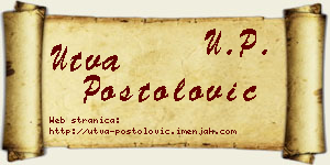 Utva Postolović vizit kartica